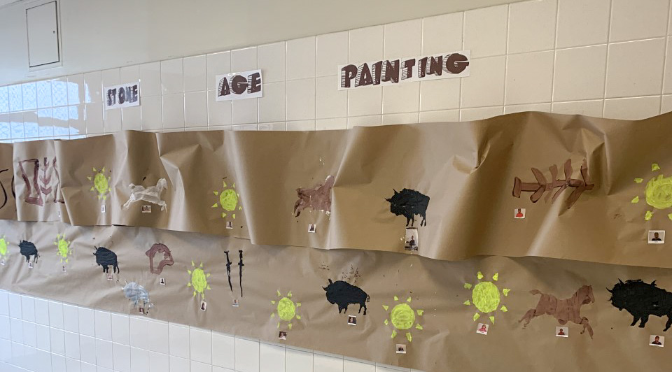 Stone Age Painting Bulletin Board