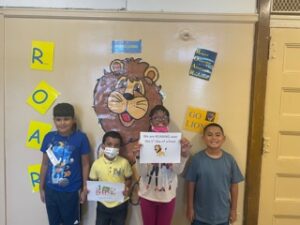 Students of P233@134 are ready to ROAR for the first day of school!