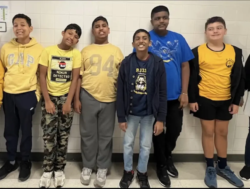 students wearing yellow for ani-bullying day