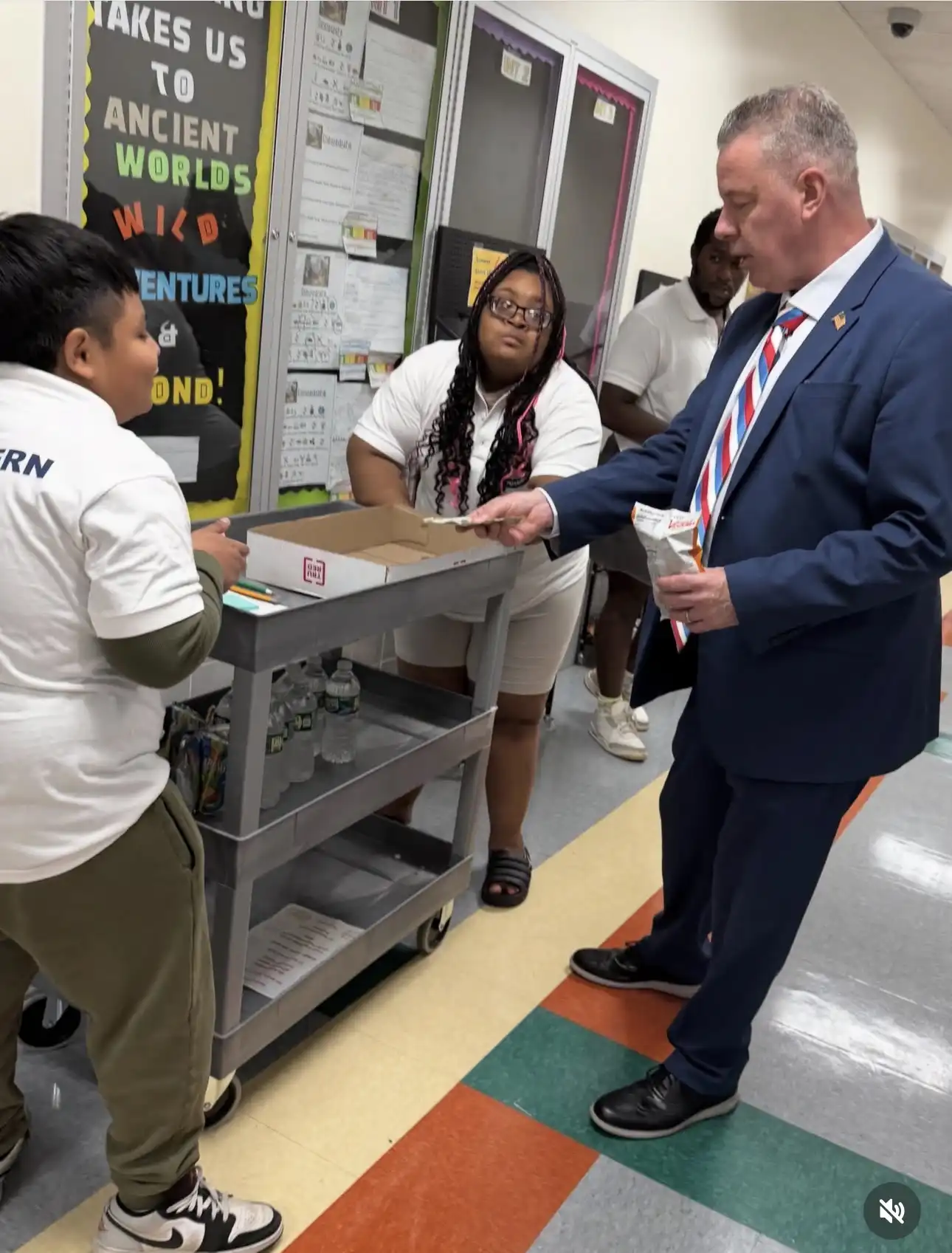 Deputy Superintendent Mr. McCormick visit to the school snack cart Deputy Superintendent Mr. McCormick visit to the school snack cart